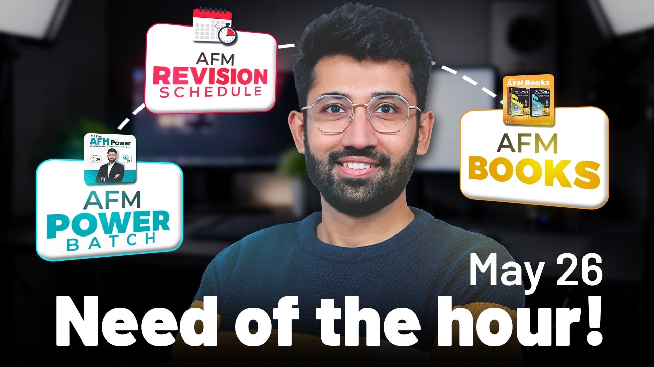 AFM Power Batch | AFM Question Bank | AFM Revision Schedule | CA Final AFM May 26