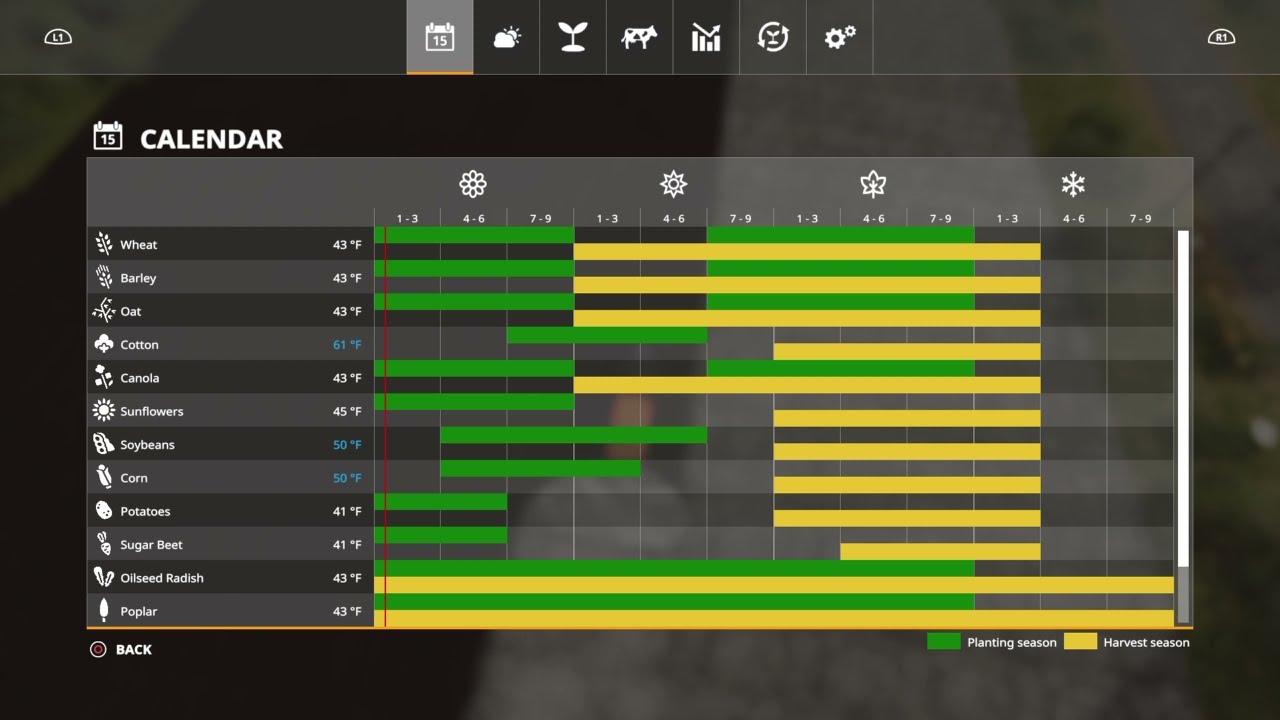 støbt gidsel Forøge FS19 How to open the Seasons Menu on PS4/5. (CC) Weather Forecast,  Calendar, Crop info, Animals. - YouTube