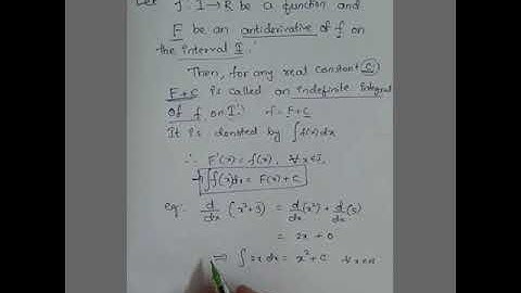 Why c will be added in indefinite integral functions.