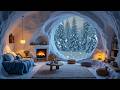 Isolated Mountain Hut Ambience | Real Field Recording • Crackling Fire &amp; Cold Night