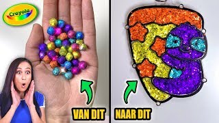 SUPER ZACHTE GLITTER BALLETJES VERPLETTEREN, SO SATISFYING! || Crayola Glitter Dots TESTEN