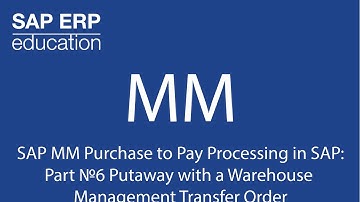 SAP MM Purchase to Pay Processing in SAP: Part №6 Putaway with a WM Transfer Order
