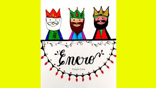 Portada Enero Día de los Reyes Magos 🤴🏻 🤴🏽 🤴🏿 Bullet Journal o  Cuadernos - thptnganamst.edu.vn