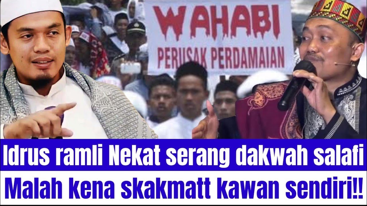 Malunya idrus ramli!!! Nekat serang wahabi malah kena semprot kawan sendiri!!! 