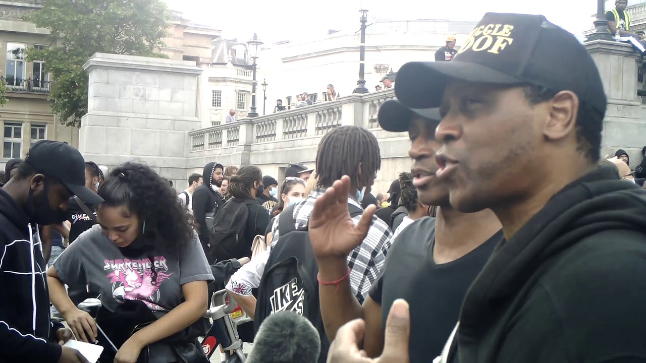 Trafalgar Square, BLM crowd and speeches - YouTube
