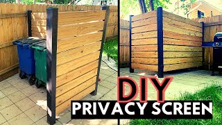 DIY Trash Can Screen // Horizontal Privacy Screen