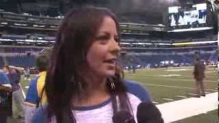 Sara Evans interview before SNF Colts game 10/20/13.