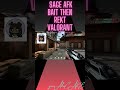 SAGE AFK BAIT TEAM WIPE Valorant #fps #valorant #gaming #shorts