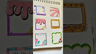 Easy Paper Notes Doodle|Draw frame doodles for planner |Bullet Journal banner ideas #shorts #journal
