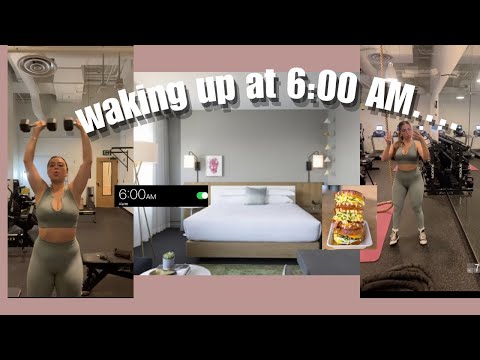 6 AM morning routine AT A HOTEL!| gym| breakfast | LA things