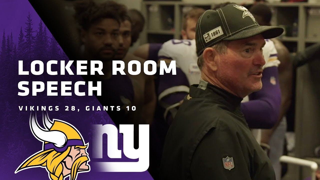 Zimmer Gives Locker Room Speech After Win Over Giants, Awards Game Ball To Zygi and Mark Wilf