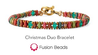 Learn how to create our Christmas Duo bracelet by Fusion Beads