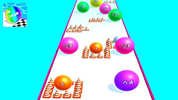 Faster Run 2048 - Ball game 3D ! All Levels Gameplay Part 17 android,ios