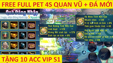 VLTK Mobile Lậu 25 Phái Mới Ra S1 Tặng Miễn Phí Pet 4S Quan Vũ + Full Tính Năng Mới Nâng Cấp Đá VIP