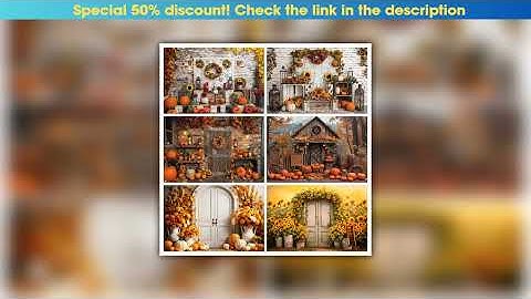 Best Seller Autumn Backdrop Fall Farm Barn Door Flower Pumpkin Harvest Haystack Thanksgiving Baby S