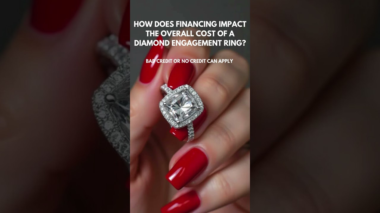How does financing impact the overall cost of a diamond engagement ring
