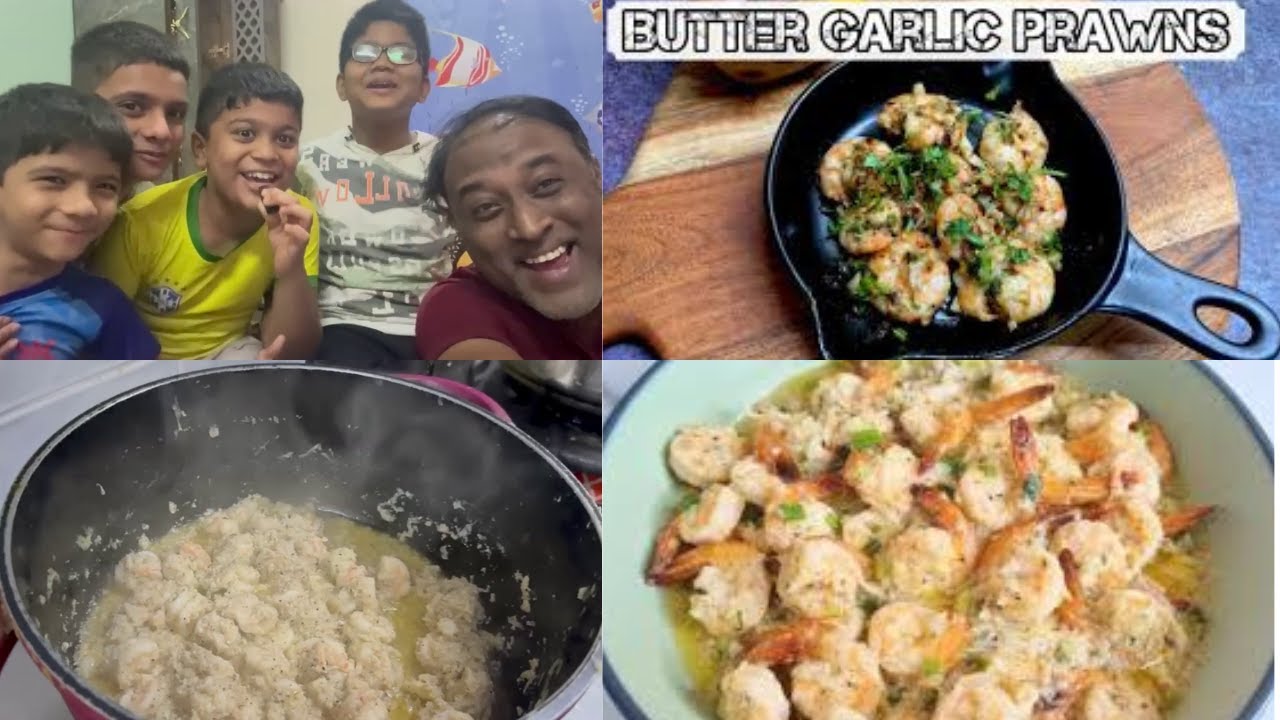 BUTTER GARLIC SHRIMP | BUTTER GARLIC PRAWNS RECIPE | SHRIMP IN BUTTER GARLIC SAUCE