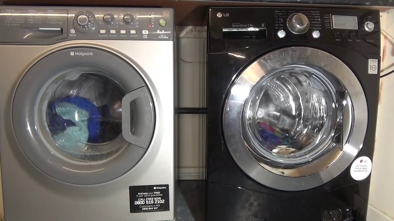 Wash Race No.108 Hotpoint vs LG 1 hour wash YouTube