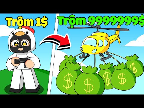 Tô Gà Thử Thách Trộm 1.000.000$ Ngân Hàng Trong Roblox