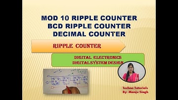 Design Mod-10 Asynchronous counter| MOD 10 RIPPLE COUNTER | Asynchronous Counter |BCD  counter