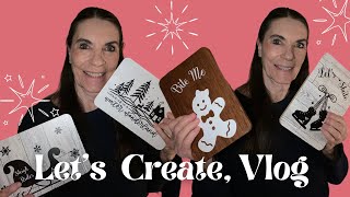 Winter Decor- DT cutting boards & Cricut Joy.
