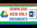 How to Download Protected or View-Only Files from Google Drive