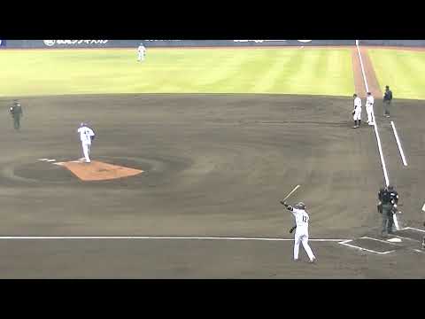 ベイスターズ笠原祥太郎 マリーンズ速水将大をセンターフライに打ち取る 【プロ野球12球団合同トライアウト2023年11月15日】