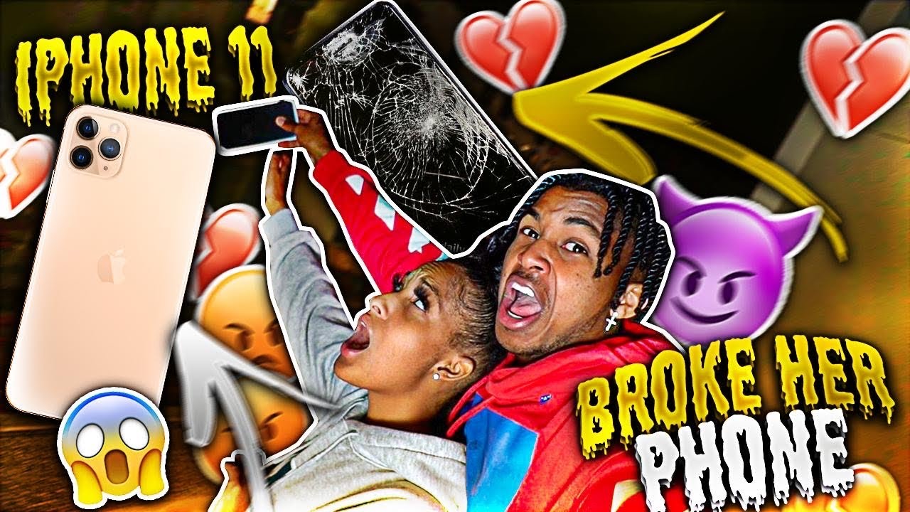 DESTROYING my GIRLFRIEND'S OLD iPHONE & SURPRISING HER with NEW iPHONE 11 PRO MAX!! **She Cried** the dog family video