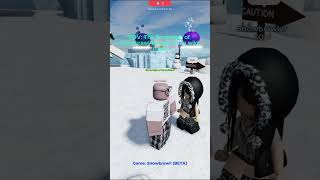 Game: Snowbrawl [BETA] noob gets owned by sovereign of snowbrawl #roblox #shorts