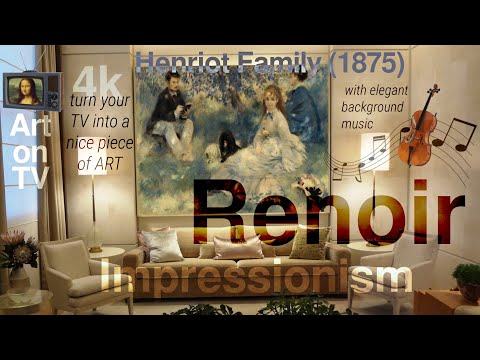 Pierre Auguste Renoir Henriot Family 1875 with Music Impressionism Art on TV