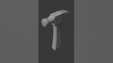 3D modeling a hammer in blender.  #blender3d #3d #blenderrender #3dmodeling #3dart