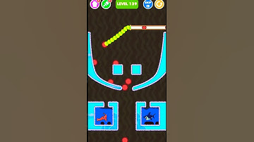 Save The Fish  / pull the pin / puzzle logic level 139  #savethefish #gaming #funny #drawing #shorts