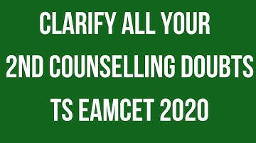 CLARIFY ALL YOUR 2nd COUNSELLING DOUBTS | TS EAMCET 2020 | RAMARAO PULIBANDLA | ROOTS ACADEMY