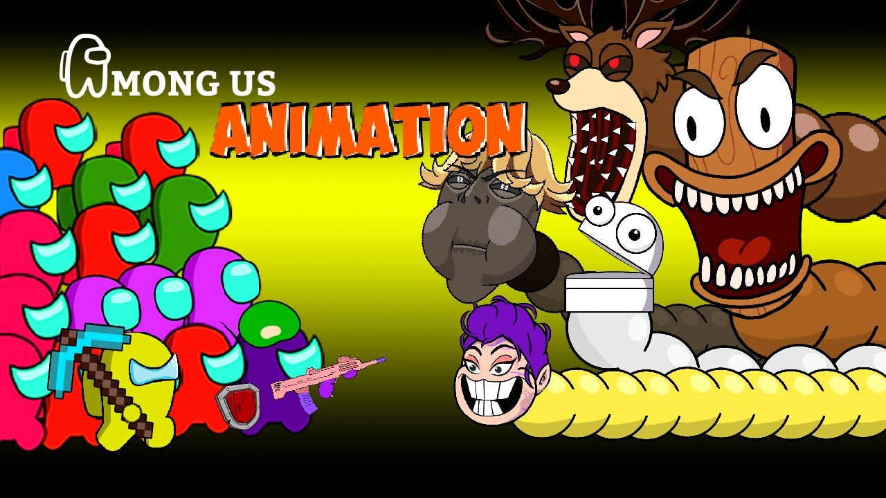 [어몽어스 Among Us] ALL into Hungry Worm: Rumi,Repo,Roblox,67, Brainrot | AMONG US FUNNY ANIMATION
