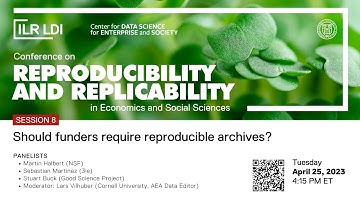 CRRESS Session 8: Should funders require reproducible archives?