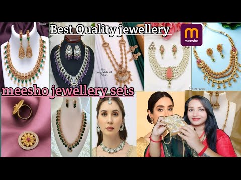 💕meesho jewellery haul/kundan/stone/gold
