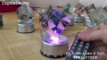 Pha lê in hình theo yêu cầu- quà tặng Meely - [ inphale.vn]