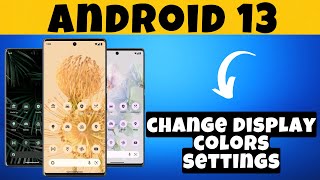 Celebrity how to change display colors settings for Android 13 Profile