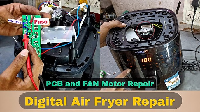 Philips air fryer fan motor failure close up