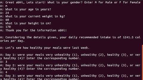 Python Project Cal the Calorie Intake Assistant v2.0