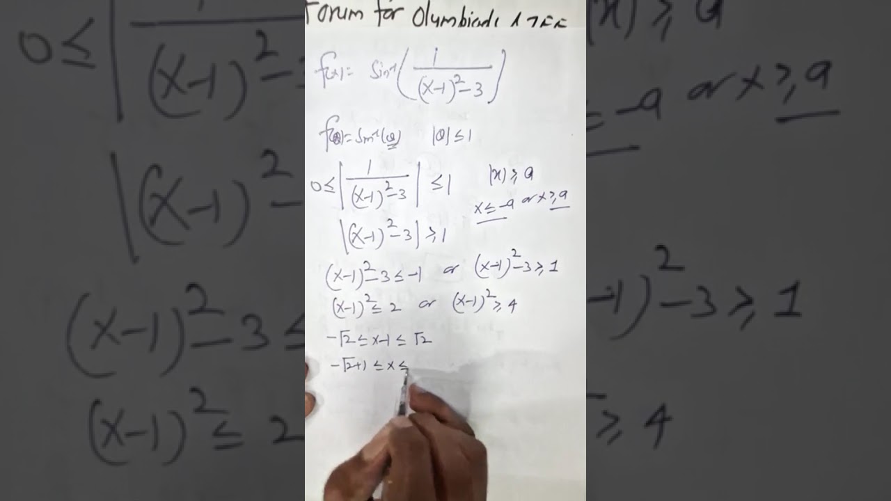 JAN 24 2026 E If Domian of function f(X)=ArsSin(1/(X²-2X-2)) is ..