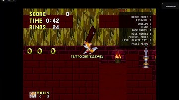 weird marble zone level in classic sonic simulator