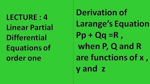 Lecture4 || Lagrange