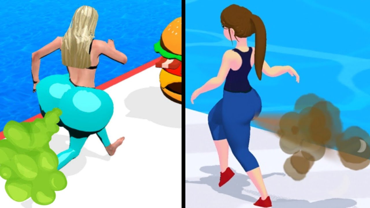 Forward vs Reverse Gaming in Farty Runner vs Gassy Run | All Levels ...
