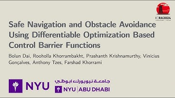 [ICRA 2024 Presentation] Safe Navigation & Obstacle Avoidance Using Differentiable Optimization CBFs