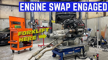 We Used A FORKLIFT To Remove The Transmission From My SEIZED Audi Engine