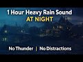Dark Night Rain Sounds 🌧️ | No Thunder | 1 Hour for Deep Sleep & Stress Relief