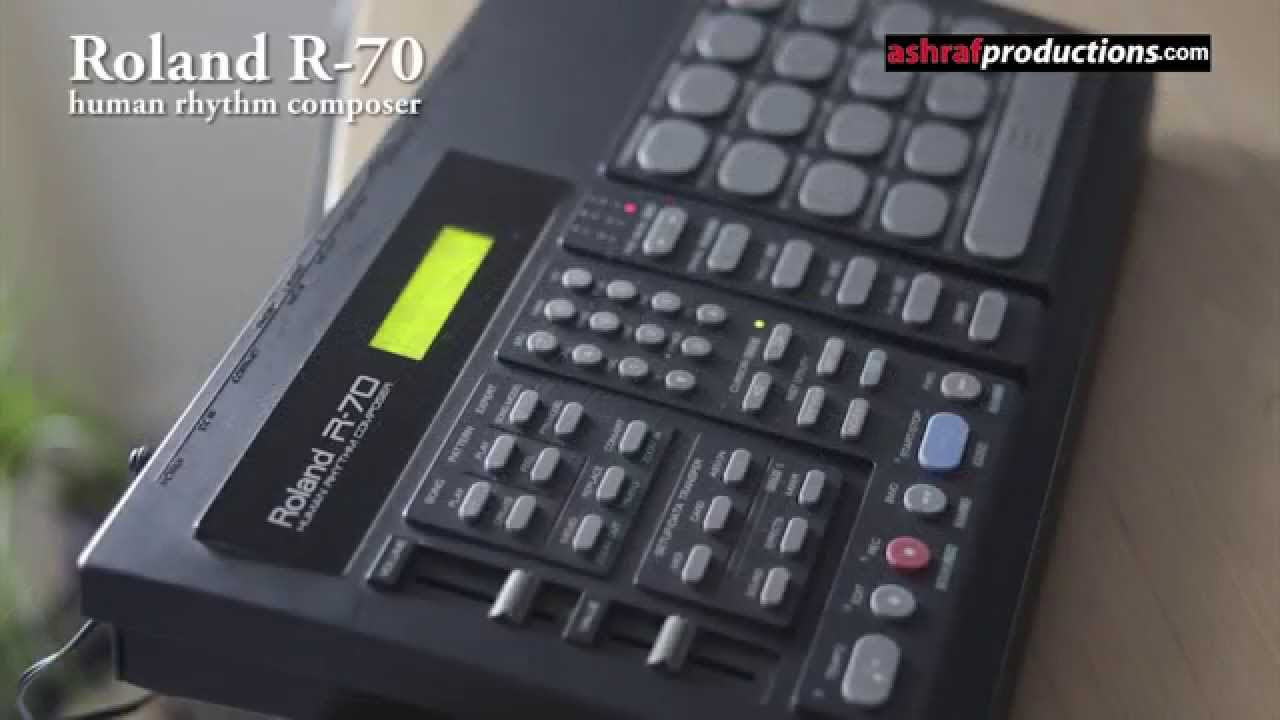 Roland R70 Human Rhythm Composer drum machine - YouTube