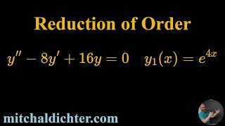 Famous Reduction of Order Example 1 for Repeated Real Root Net Worth