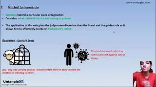 ACCA LAW Statutory Interpretation with case laws explained